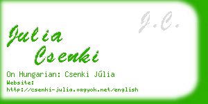 julia csenki business card