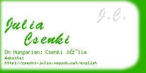 julia csenki business card